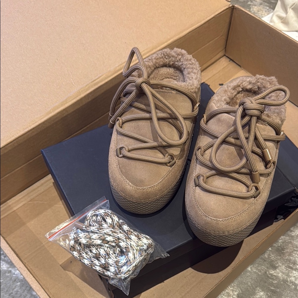 Rudsak Camel Fur-Lined Sneakers